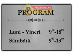 Semne program din aluminiu